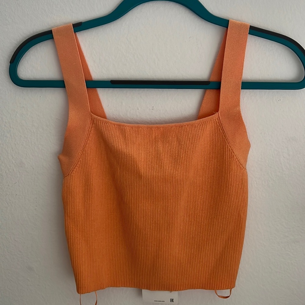 Zara Orange Knit Tank